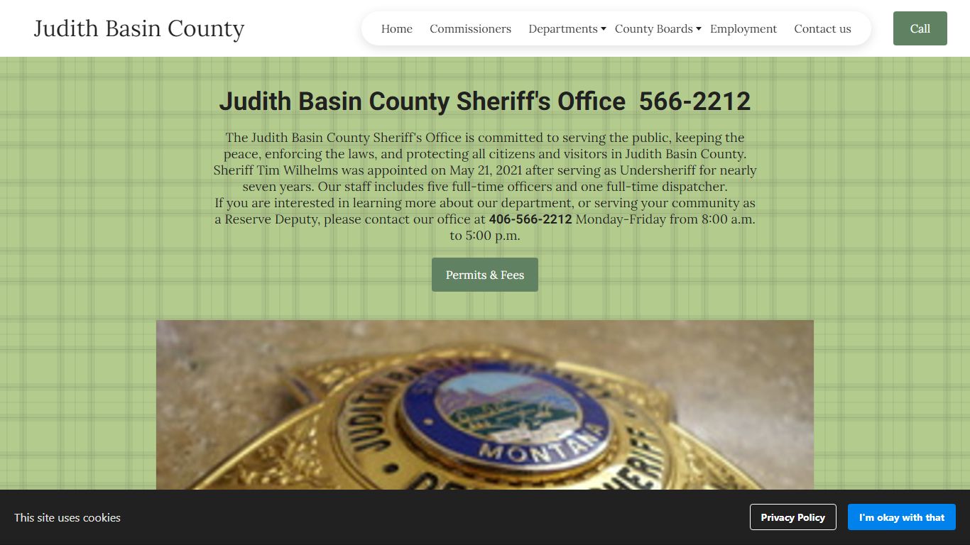 Sheriff - Judith Basin County - Montana