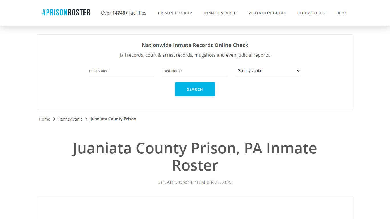 Juaniata County Prison, PA Inmate Roster - Prisonroster