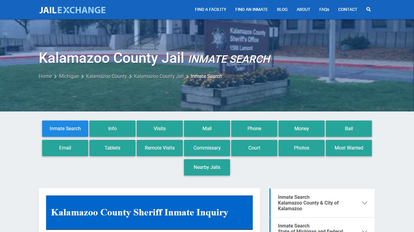 Inmate Search: Roster & Mugshots - Kalamazoo County Jail, MI