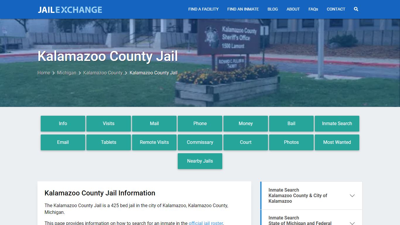 Kalamazoo County Jail, MI Inmate Search, Information