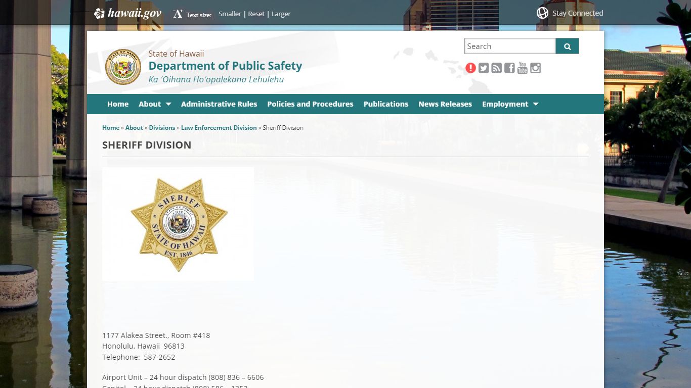 Department of Public Safety | Sheriff Division