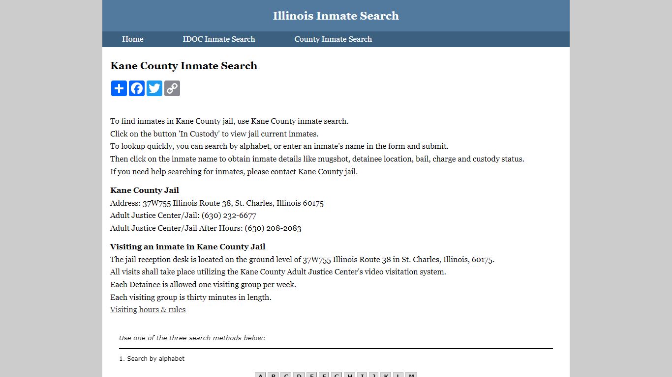 Kane County Inmate Search