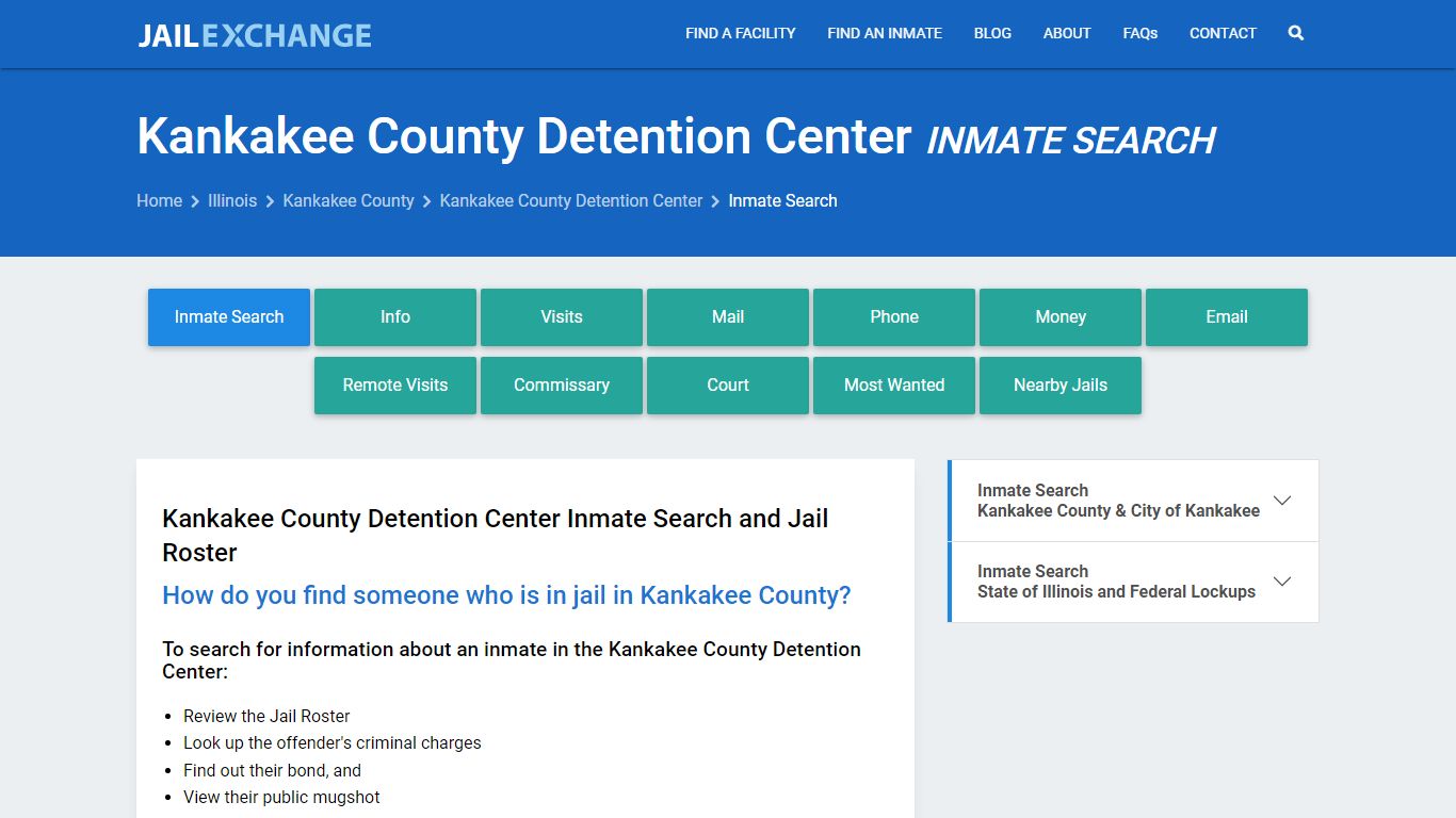 Kankakee County Detention Center Inmate Search - Jail Exchange