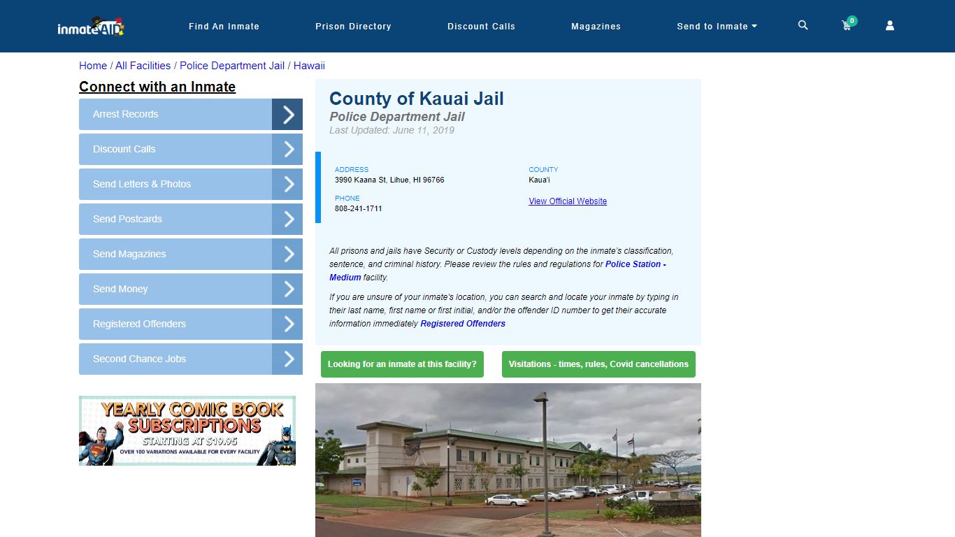 County of Kauai Jail & Inmate Search - Lihue, HI