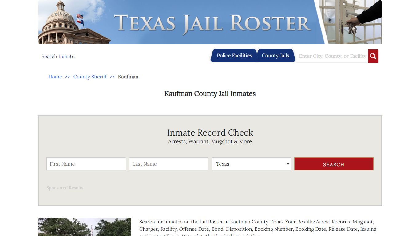 Kaufman County Jail Inmates | Jail Roster Search
