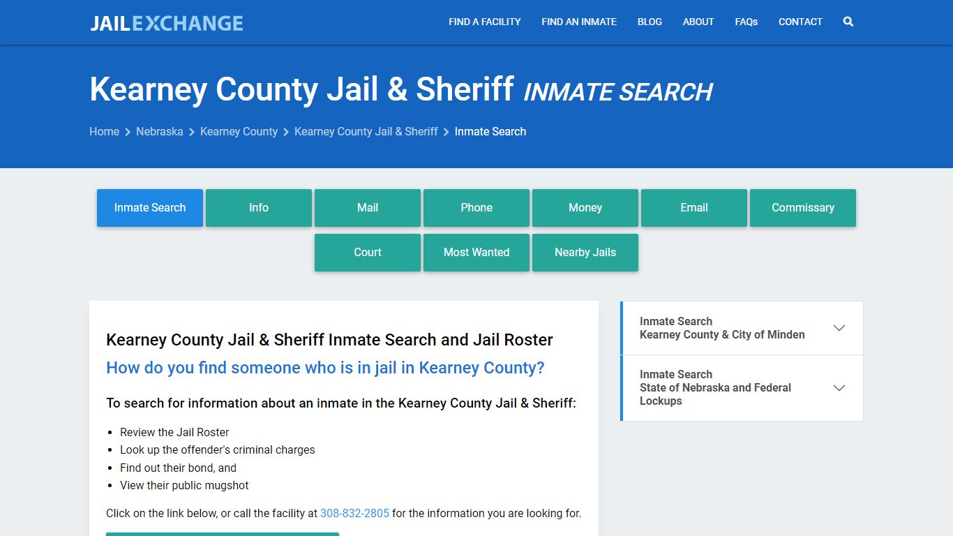 Kearney County Jail & Sheriff Inmate Search - Jail Exchange