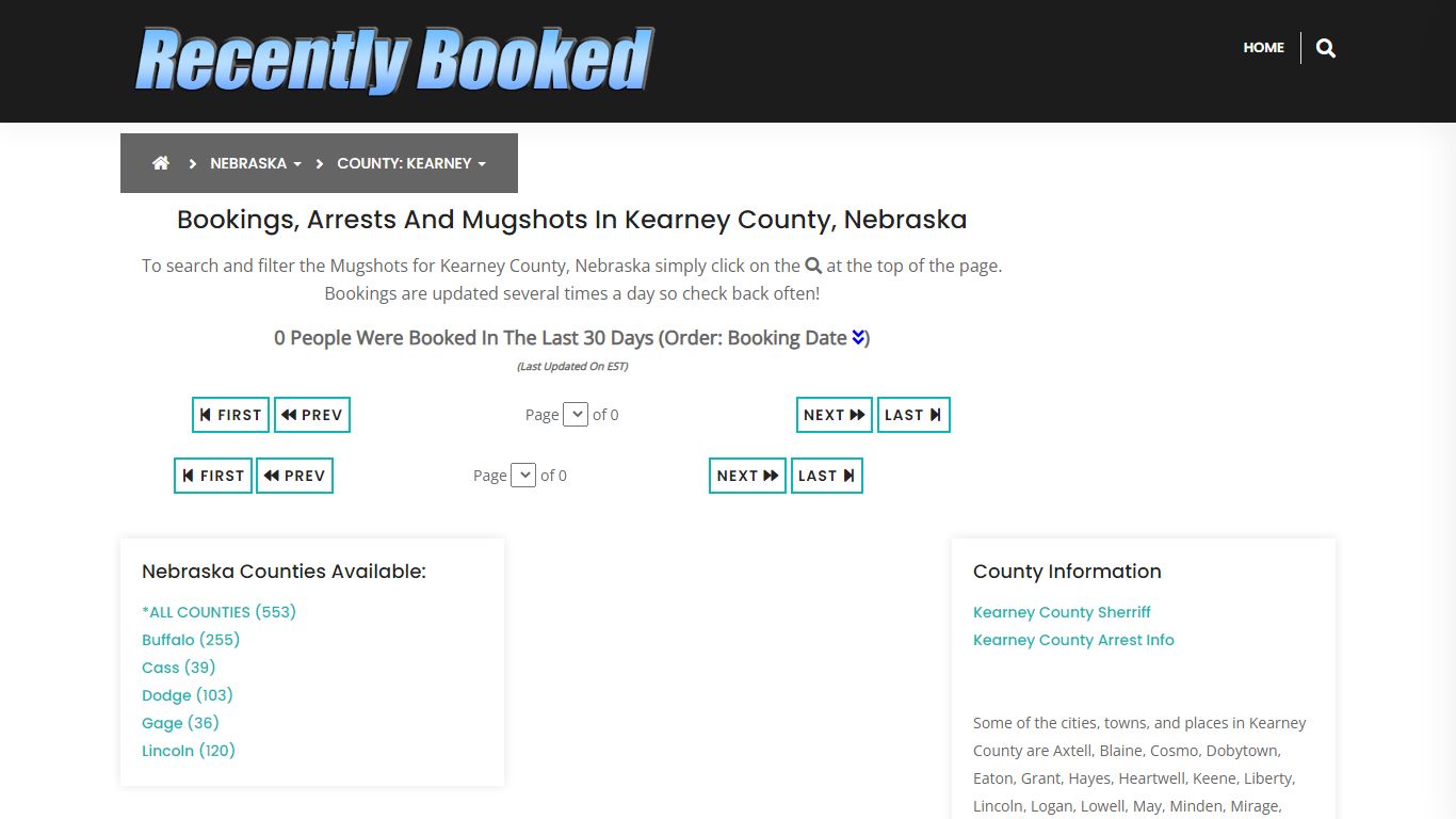 Bookings, Arrests and Mugshots in Kearney County, Nebraska