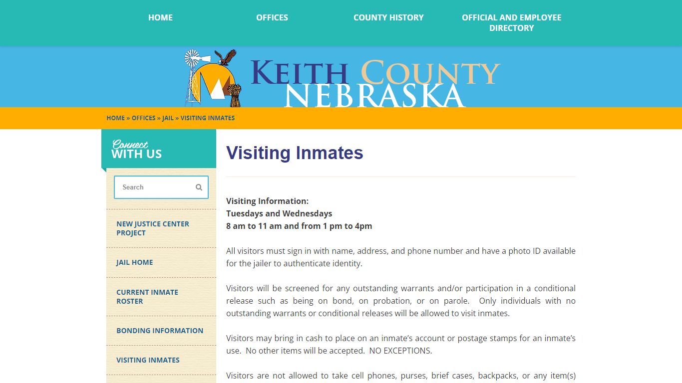 Visiting Inmates - Keithcounty, Ne