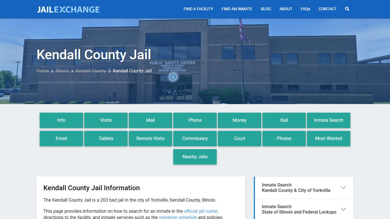 Kendall County Jail, IL Inmate Search, Information