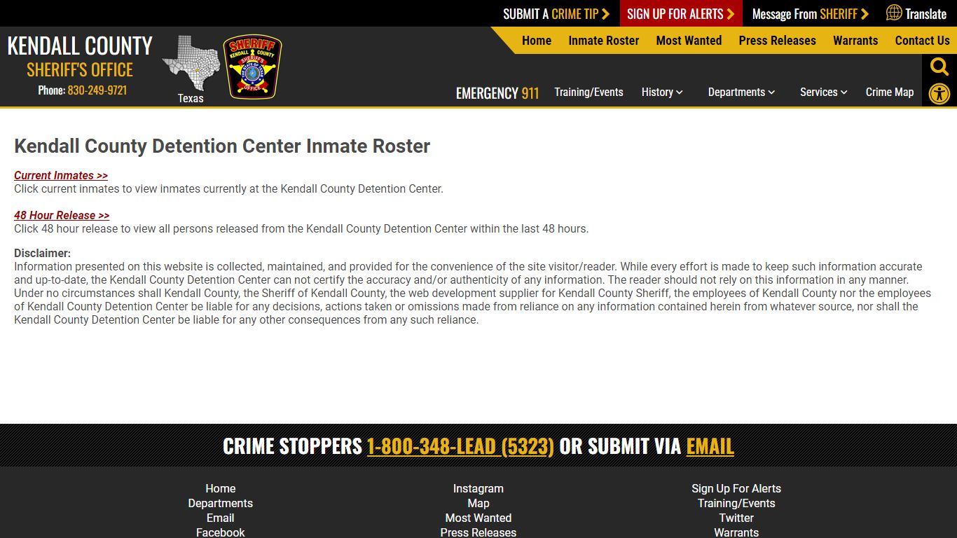 Roster Choose - Kendall County Sheriffs Office