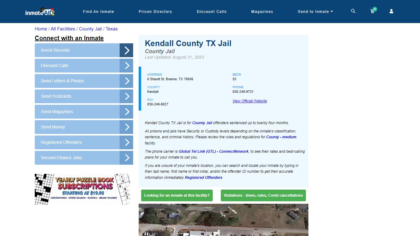 Kendall County TX Jail - Inmate Locator - Boerne, TX