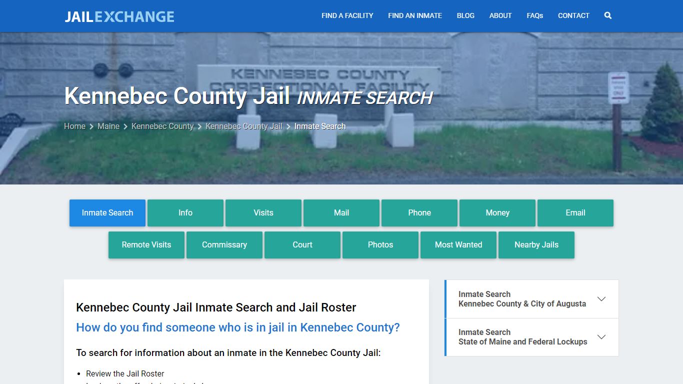 Inmate Search: Roster & Mugshots - Kennebec County Jail, ME