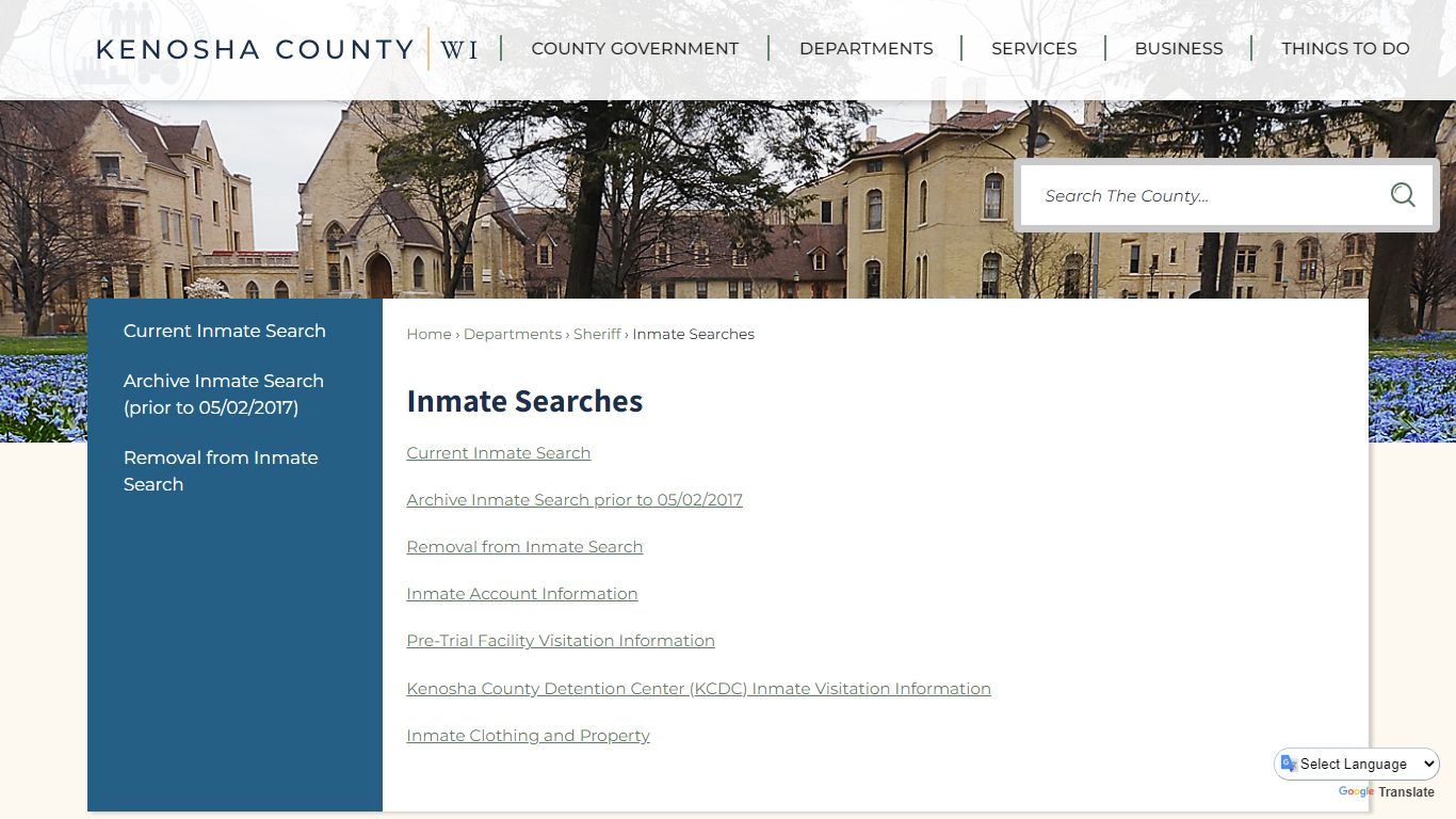 Inmate Searches | Kenosha County, WI - Official Website