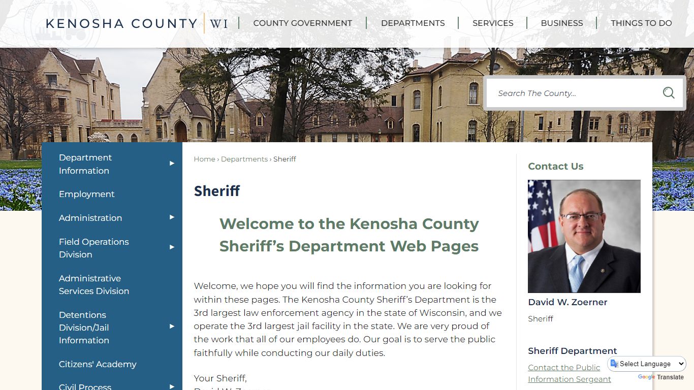 Sheriff | Kenosha County, WI - Official Website