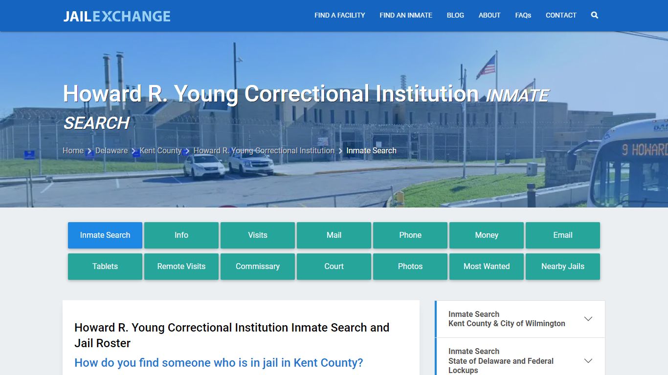 Howard R. Young Correctional Institution Inmate Search - Jail Exchange