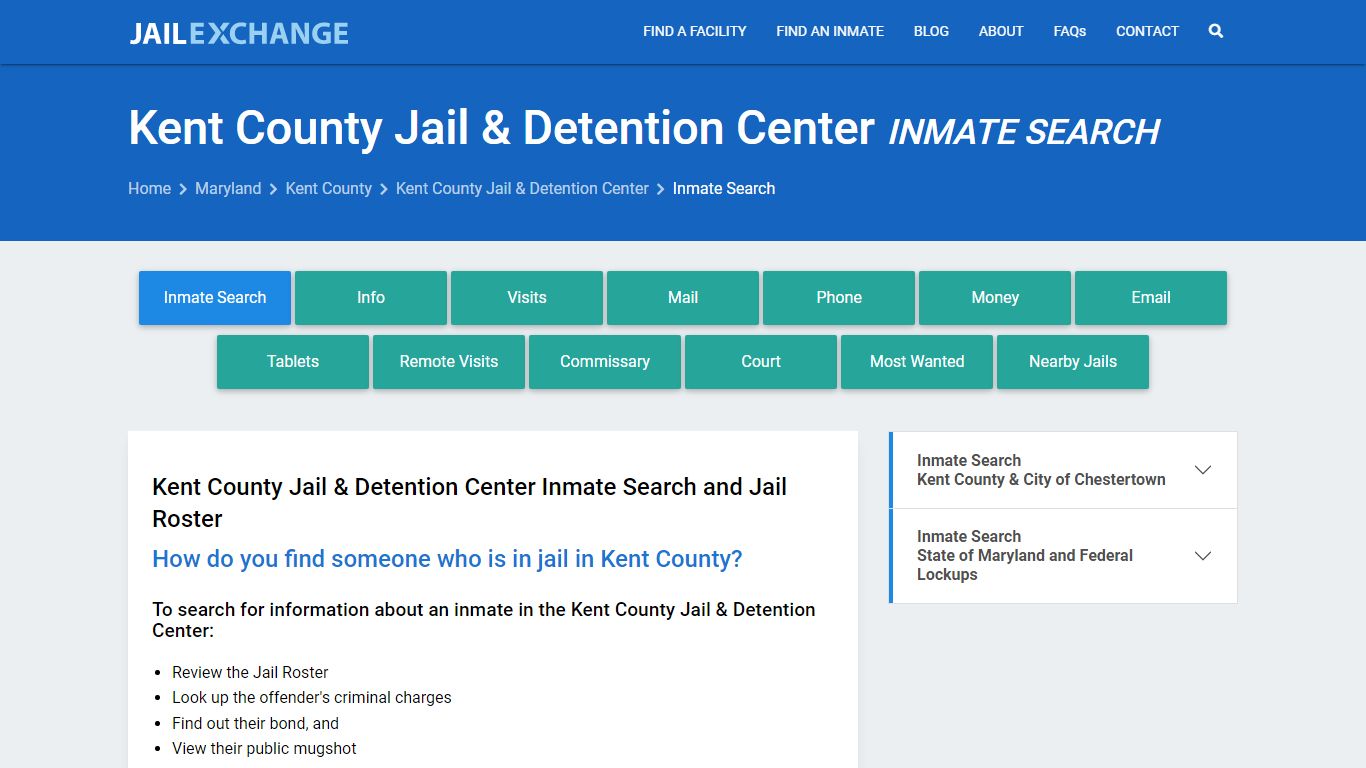 Kent County Jail & Detention Center Inmate Search