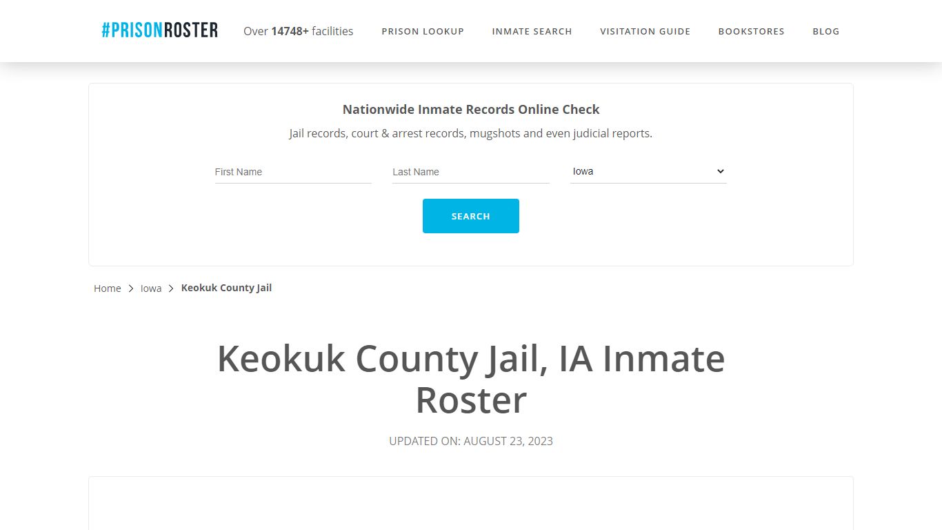 Keokuk County Jail, IA Inmate Roster - Prisonroster