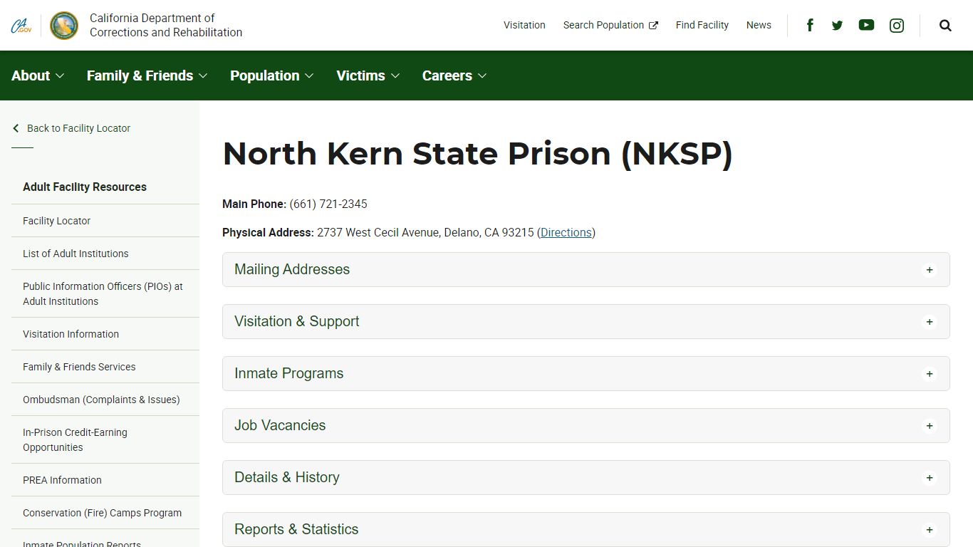 North Kern State Prison (NKSP) - The California Department of ...