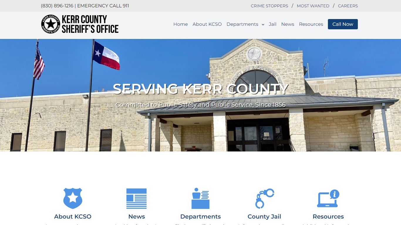 Welcome to the Kerr County Sheriff's Office Website