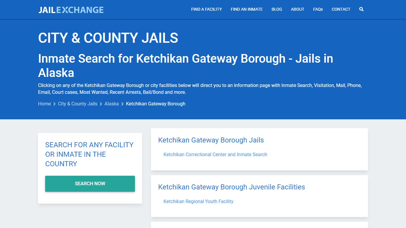 Inmate Search for Ketchikan Gateway Borough | Jails in Alaska