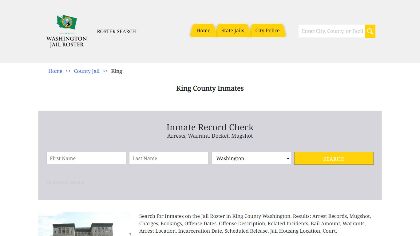King County Inmates | Jail Roster Search