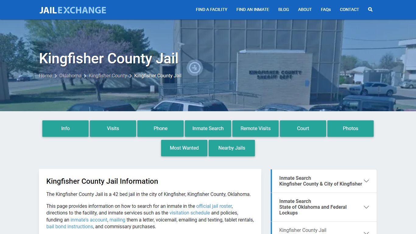 Kingfisher County Jail, OK Inmate Search, Information