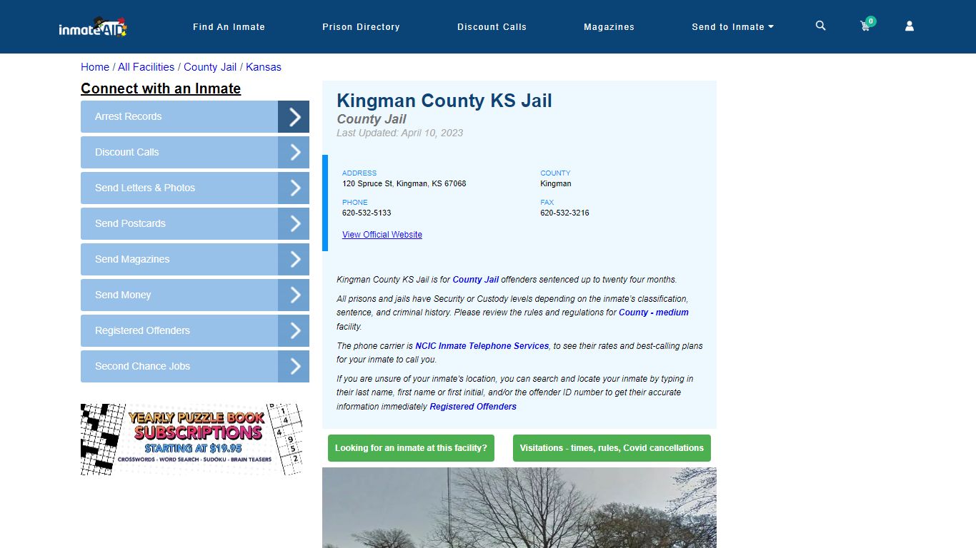 Kingman County KS Jail - Inmate Locator - Kingman, KS