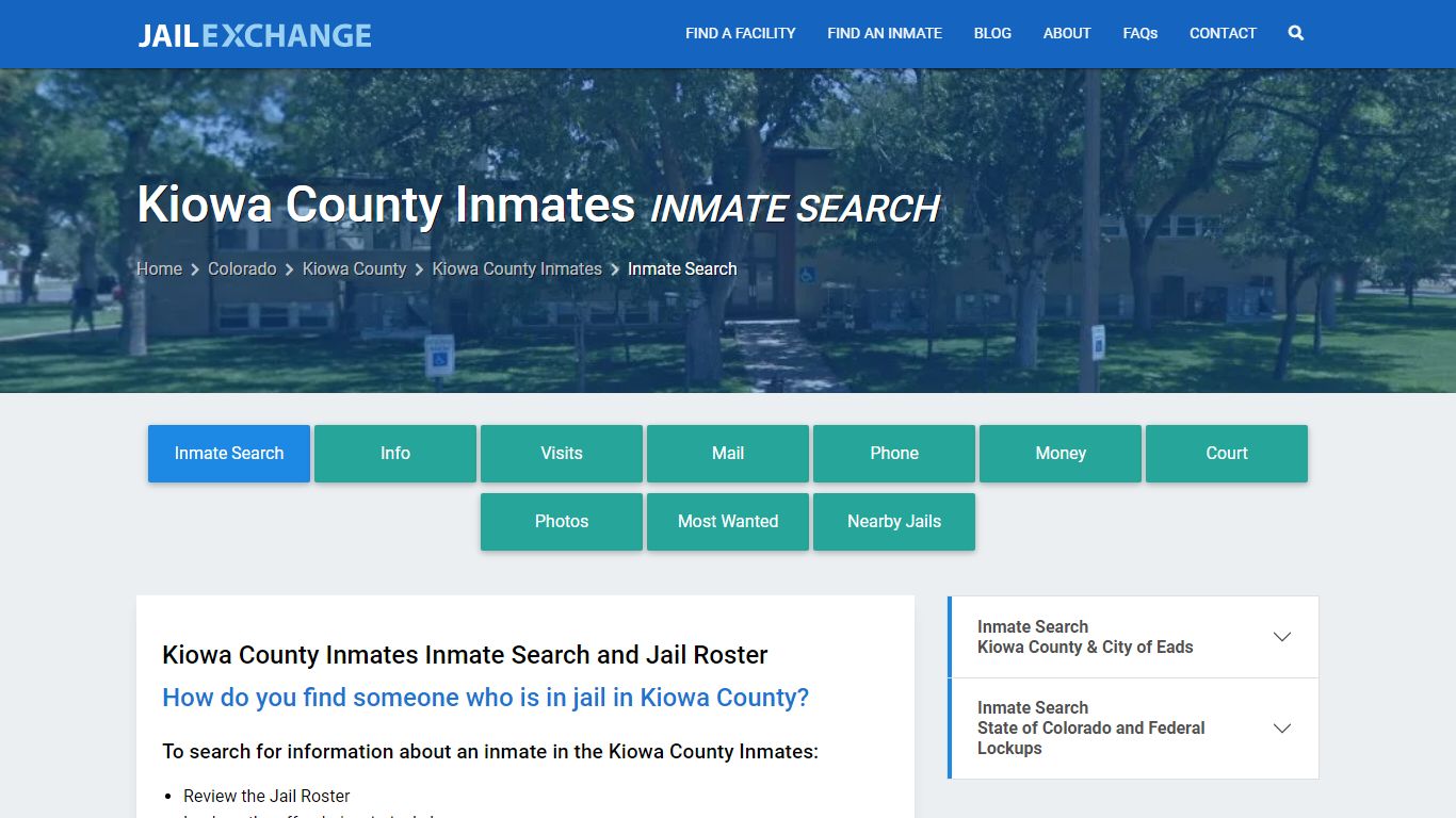 Inmate Search: Roster & Mugshots - Kiowa County Inmates, CO - Jail Exchange