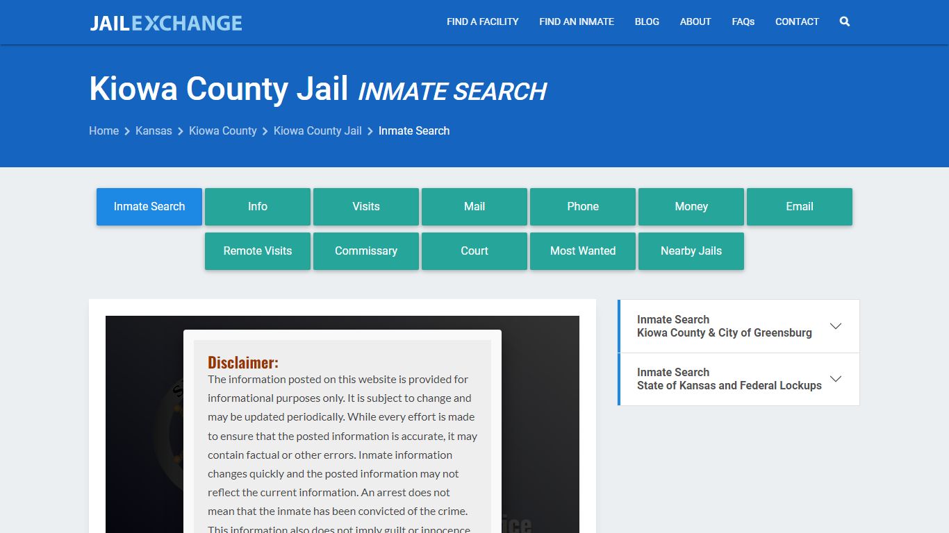 Inmate Search: Roster & Mugshots - Kiowa County Jail, KS