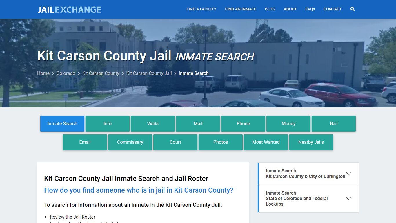 Kit Carson County Jail Inmate Search - Jail Exchange