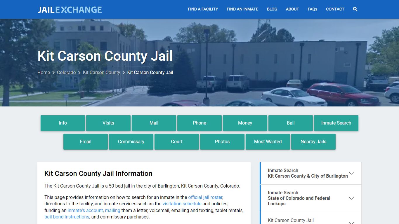 Kit Carson County Jail, CO Inmate Search, Information