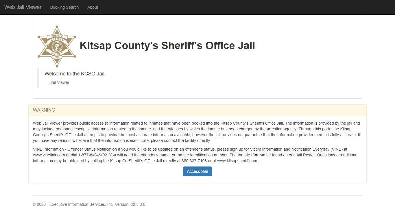 Home Page - Web Jail Viewer - Kitsap