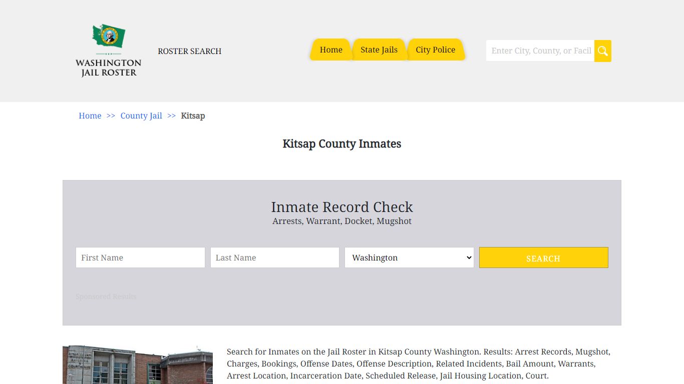 Kitsap County Inmates | Jail Roster Search