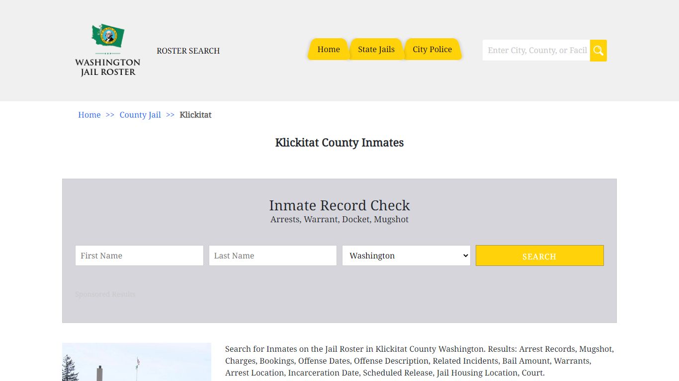 Klickitat County Inmates | Jail Roster Search