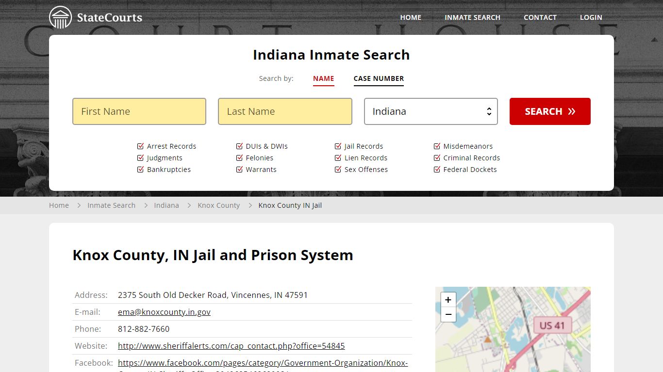 Knox County IN Jail Inmate Records Search, Indiana - StateCourts
