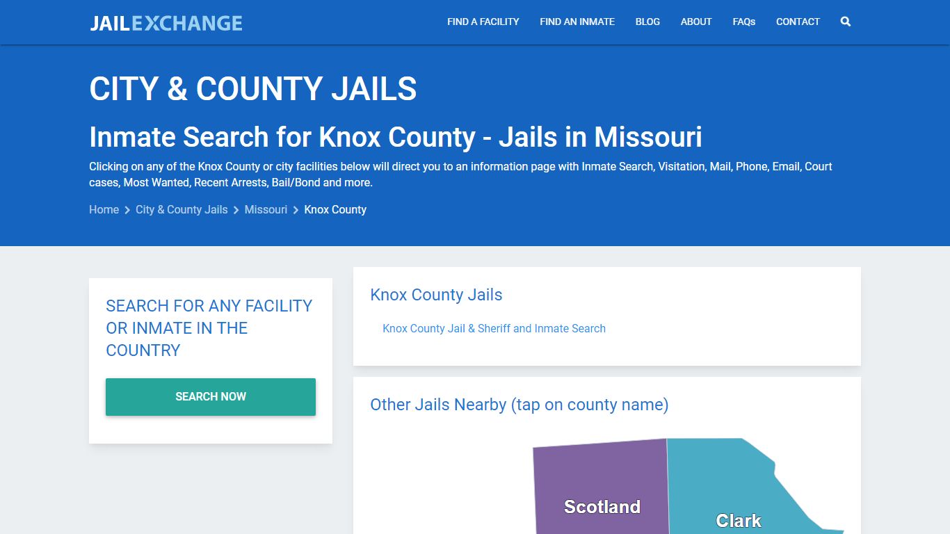 Inmate Search for Knox County | Jails in Missouri - Jail Exchange