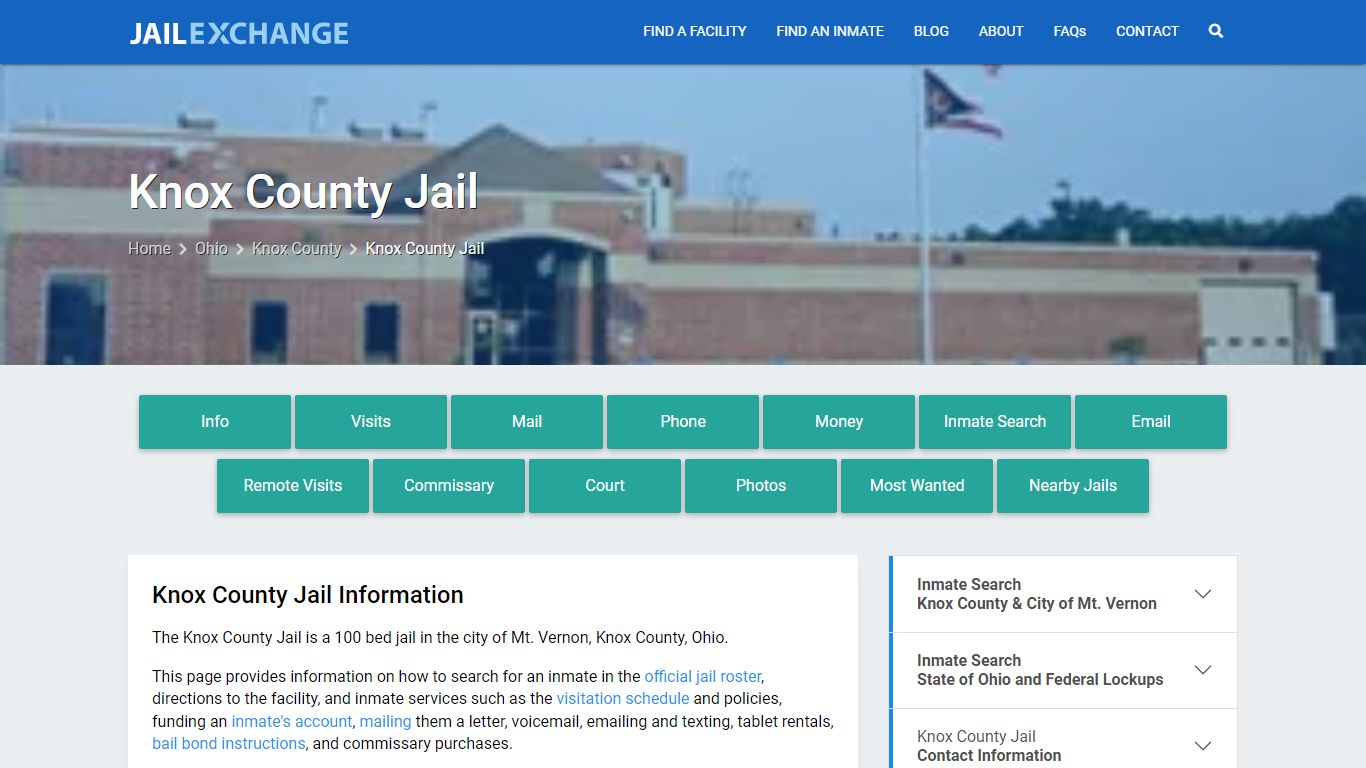 Knox County Jail, OH Inmate Search, Information
