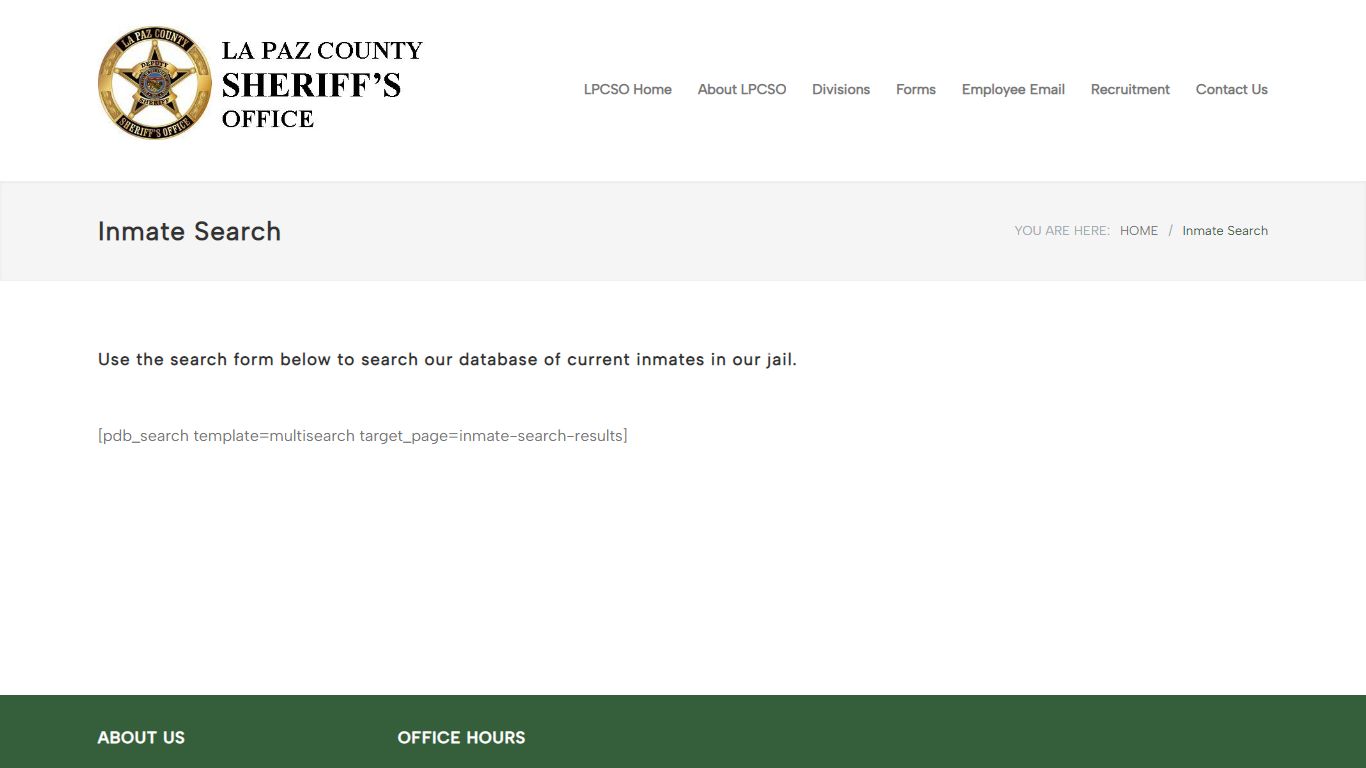 Inmate Search - La Paz County Sheriff's Office