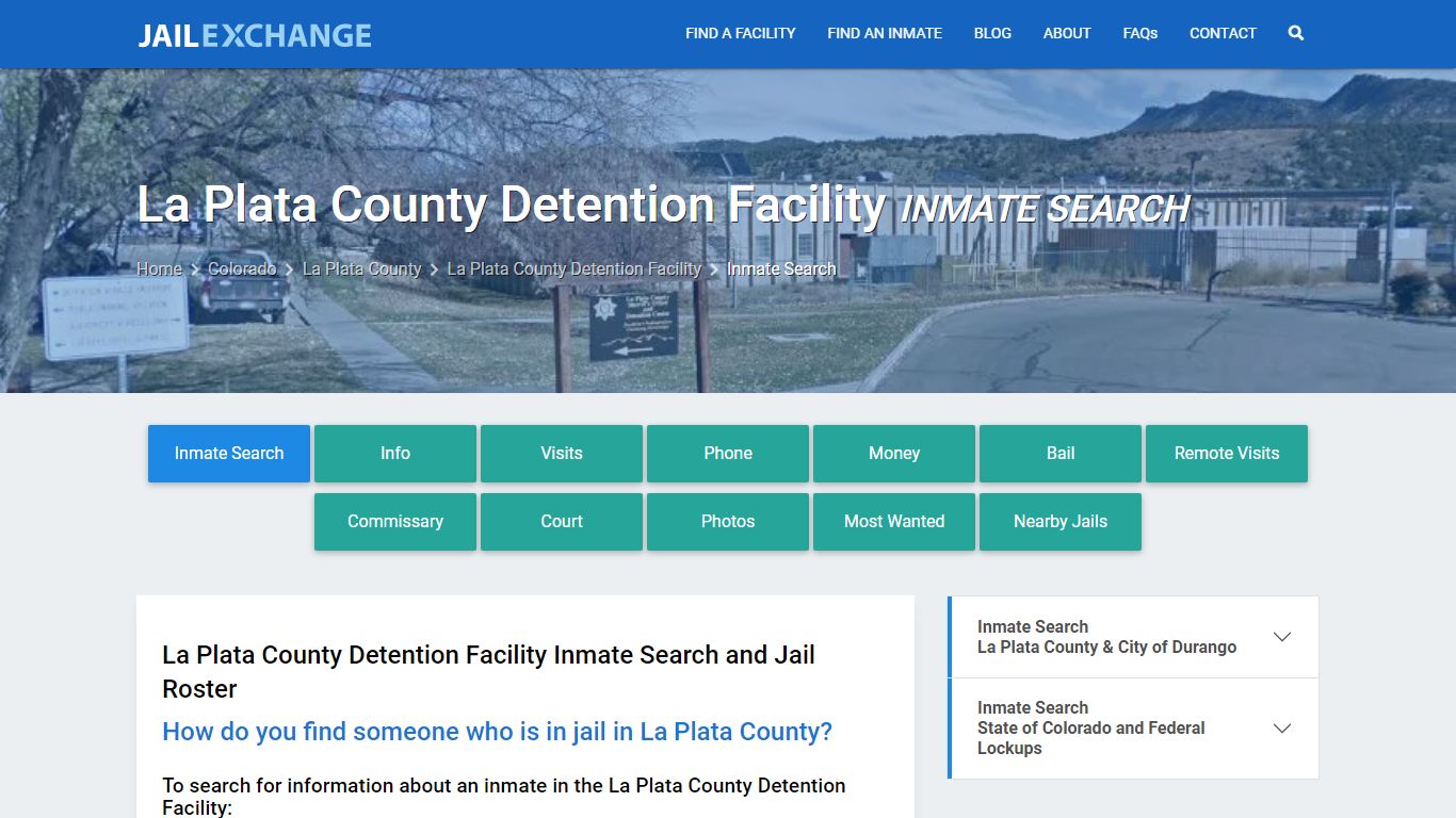La Plata County Detention Facility Inmate Search - Jail Exchange