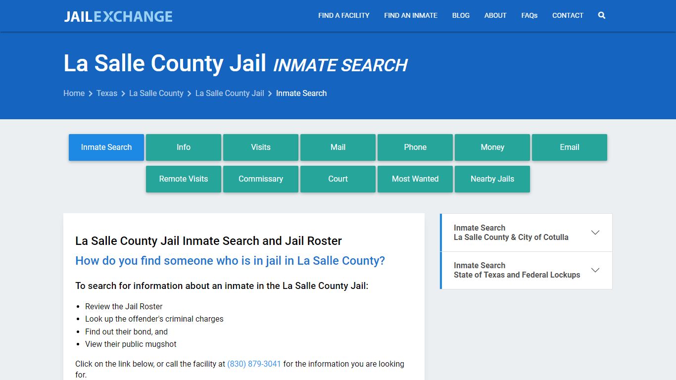 Inmate Search: Roster & Mugshots - La Salle County Jail, TX