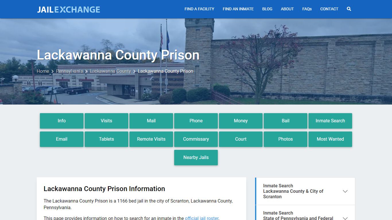 Lackawanna County Prison, PA Inmate Search, Information - Jail Exchange