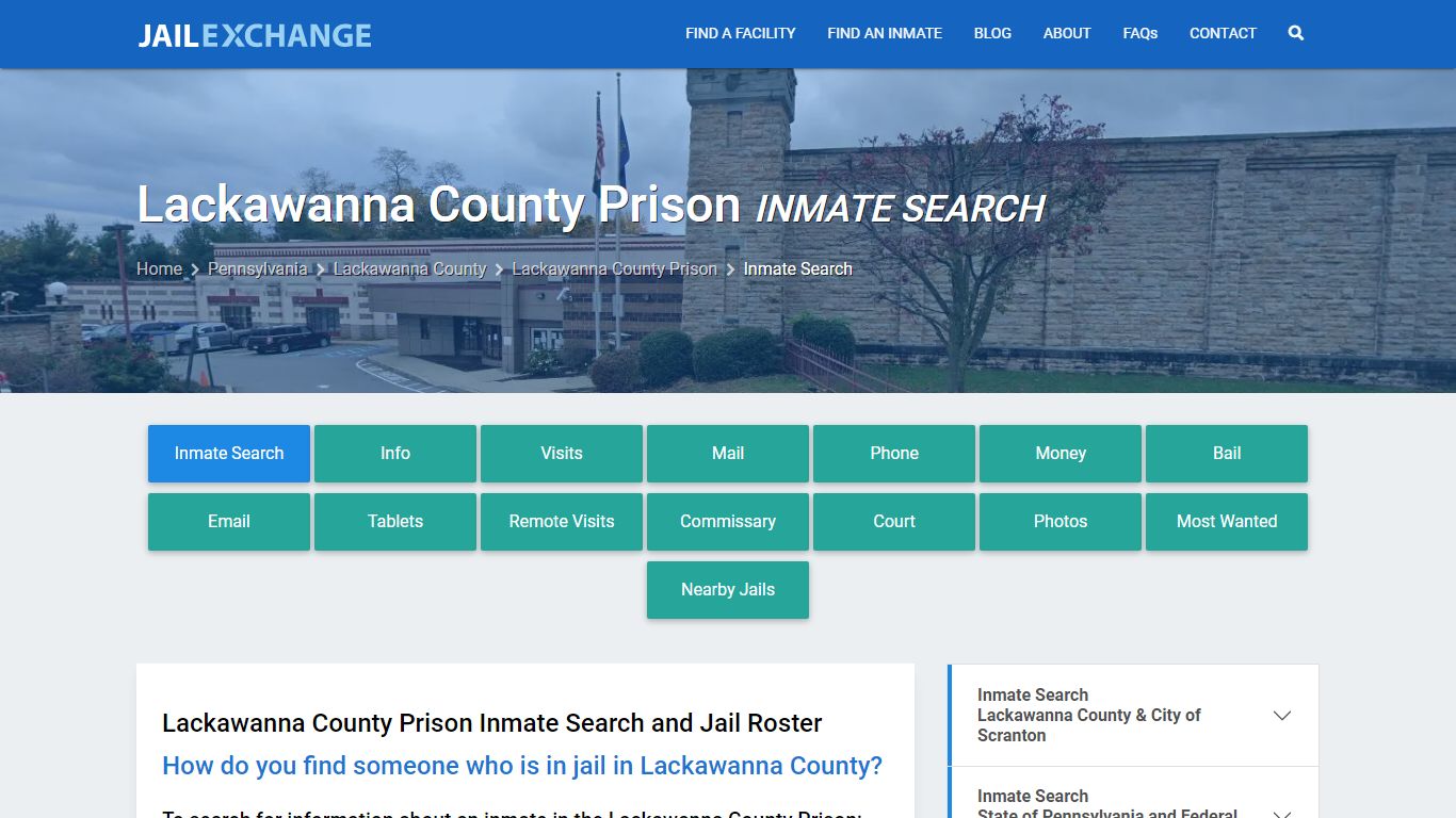 Lackawanna County Prison Inmate Search - Jail Exchange