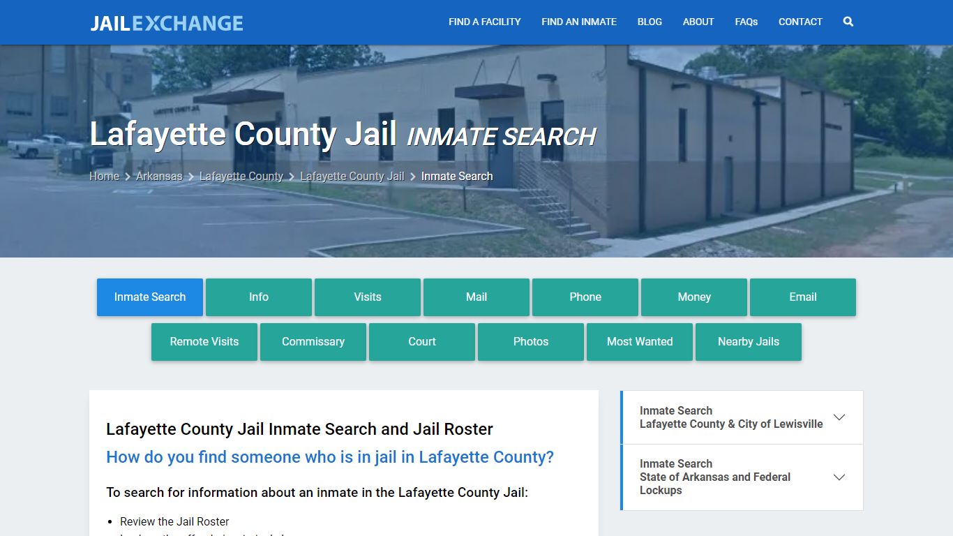 Inmate Search: Roster & Mugshots - Lafayette County Jail, AR