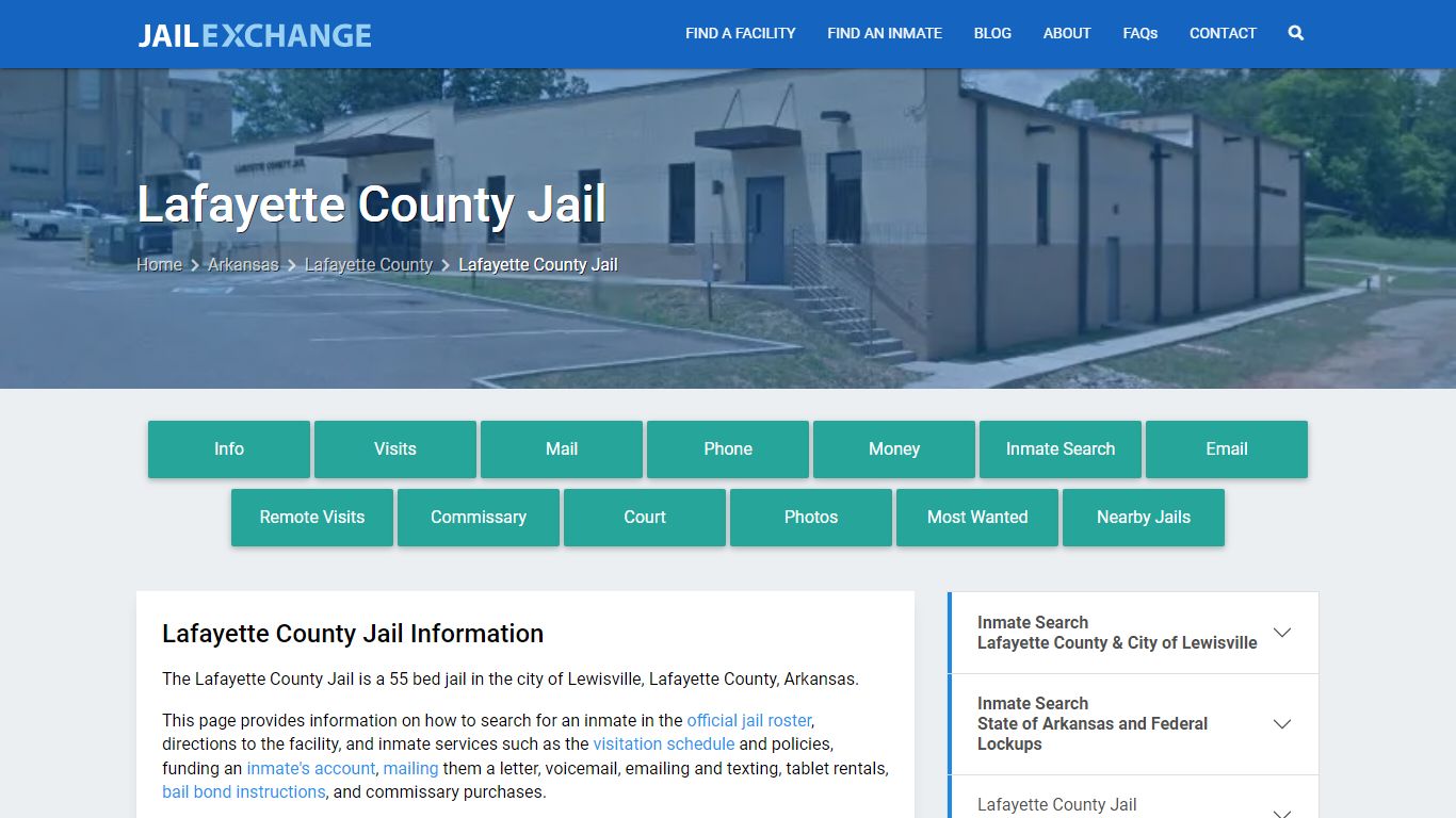 Lafayette County Jail, AR Inmate Search, Information