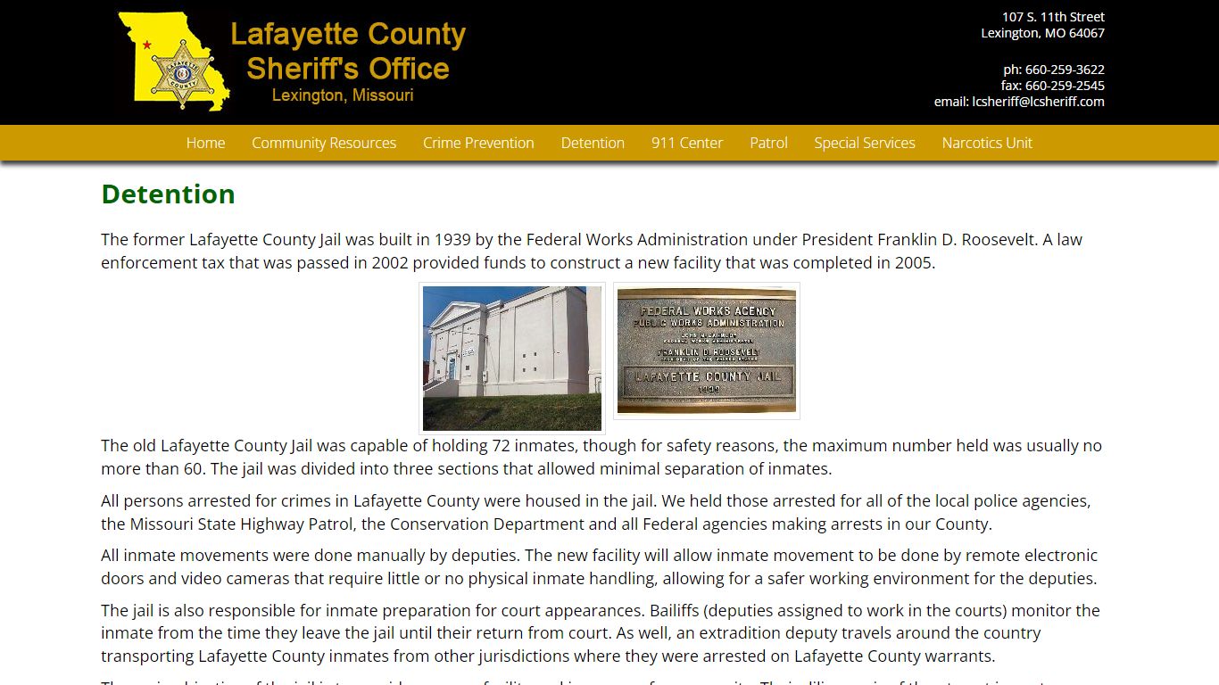 Detention - Lafayette County Sheriff Office