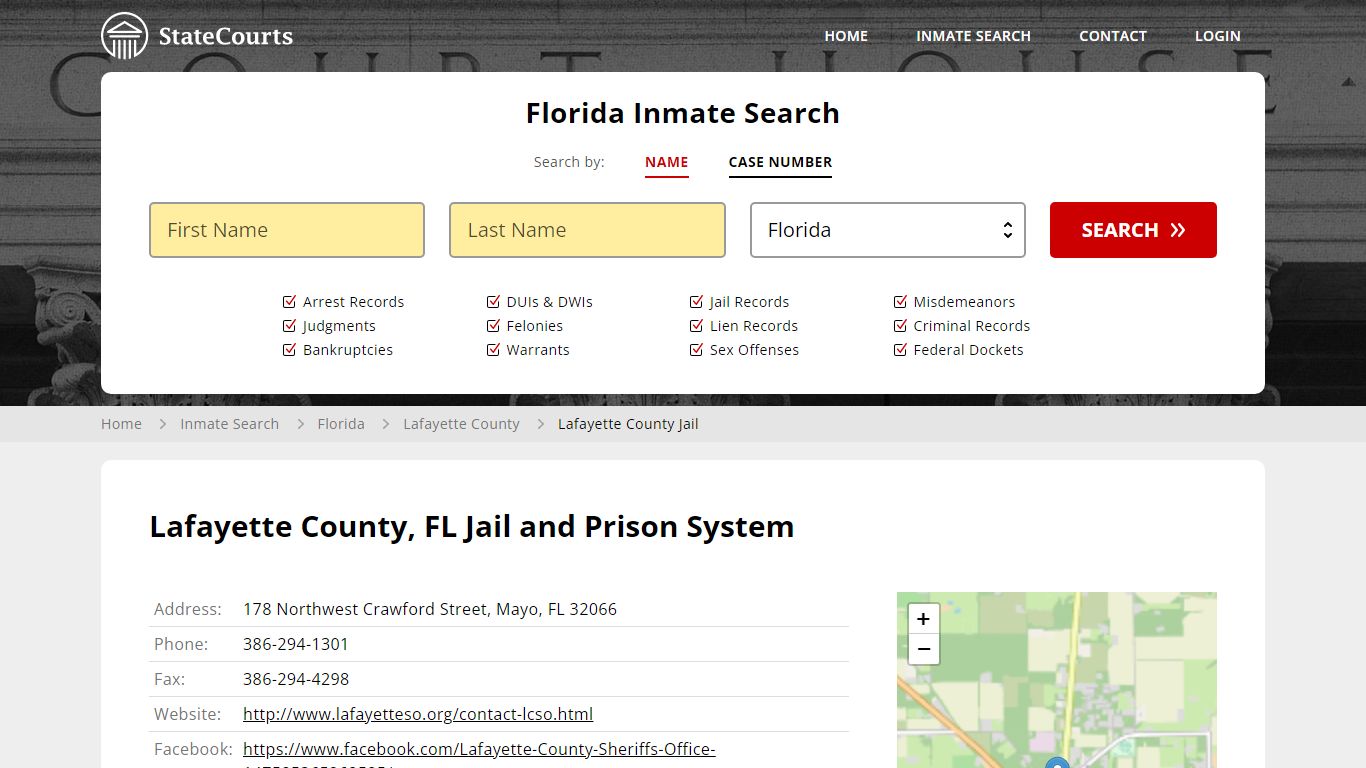 Lafayette County Jail Inmate Records Search, Florida - StateCourts