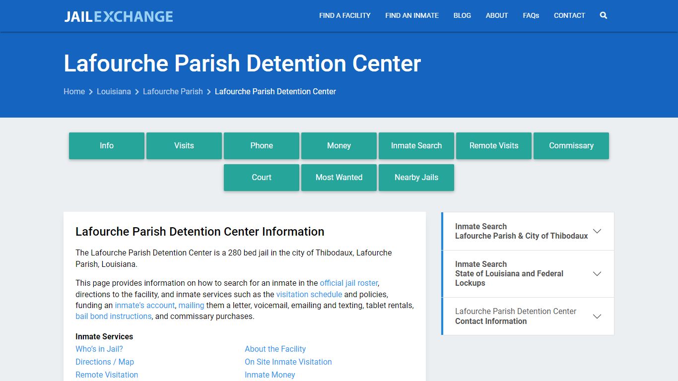 Lafourche Parish Detention Center - Jail Exchange