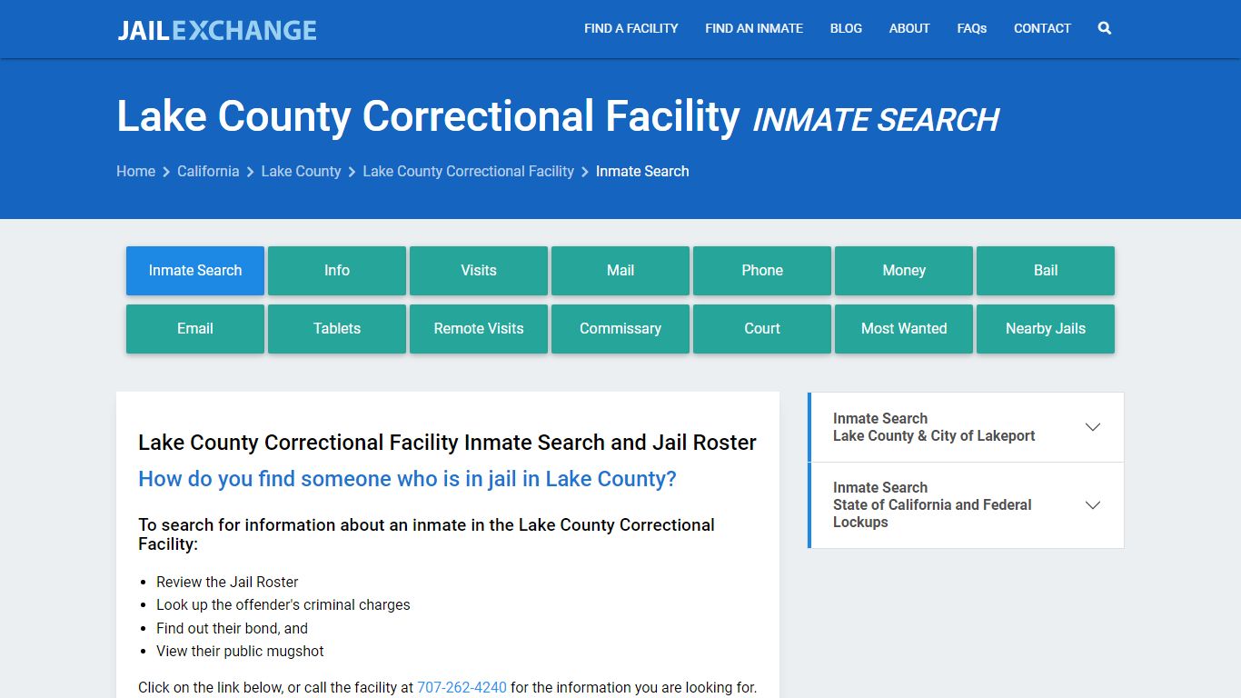 Lake County Correctional Facility Inmate Search - Jail Exchange