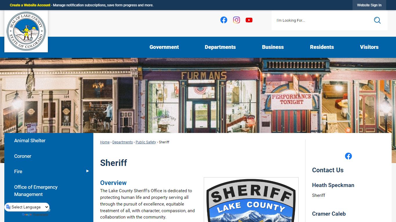 Sheriff | Lake County, CO