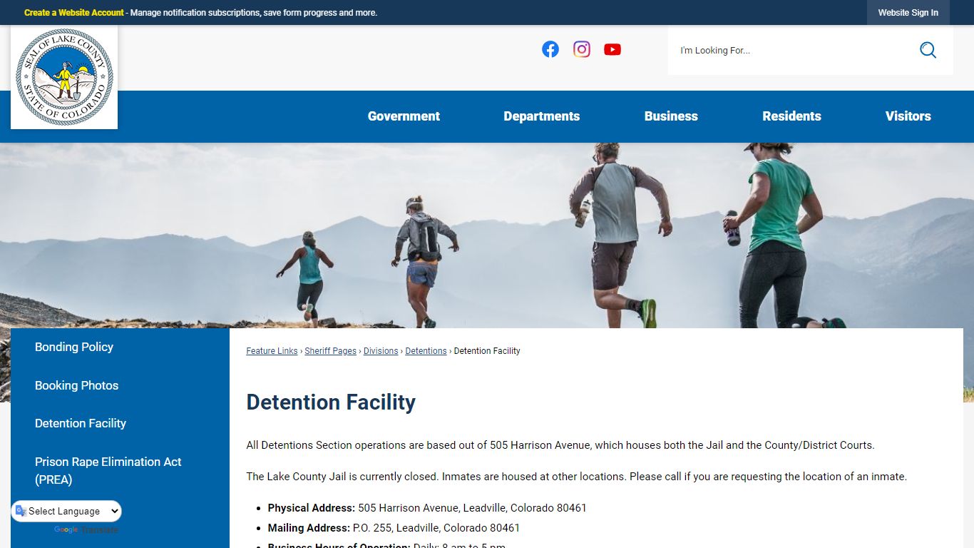 Detention Facility | Lake County, CO